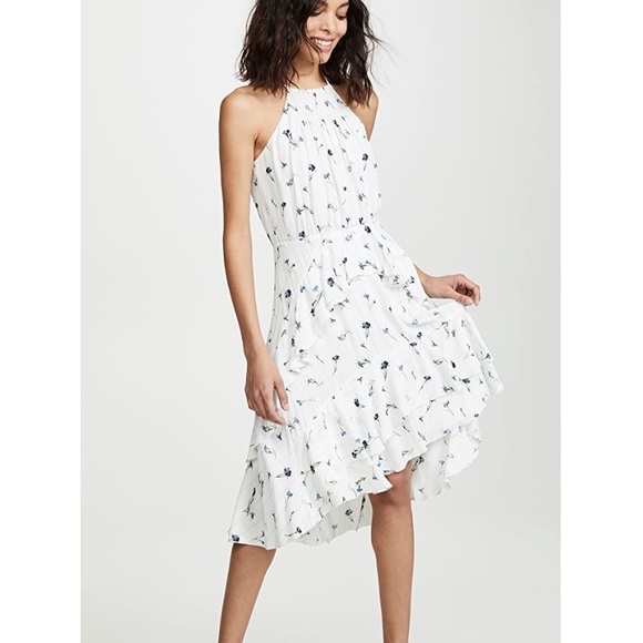 Joie Dresses & Skirts - Joie Lamberta Halter Floral Ruffle High-Low Dress